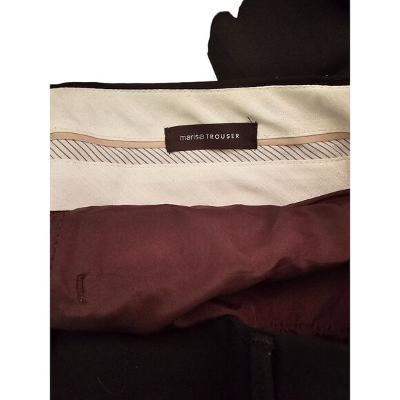 Loft Straight Leg Black Stretch Marisa Trouser Dress Pants Size 14 - Picture 4 of 10